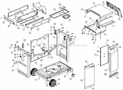 Page B Diagram and Parts List for  Broil King Grill